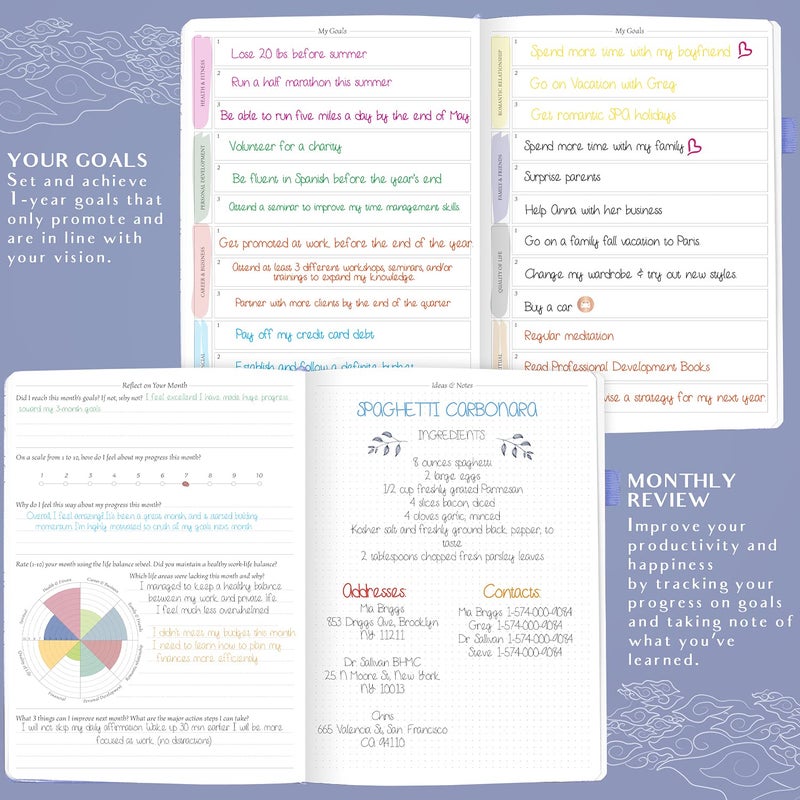 Legend Planner PRO Hourly Schedule - Weekly & Daily Organizer with Time Slots. Appointment Book Journal for Work & Personal, A4 (Periwinkle) - Image 5